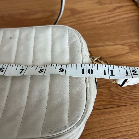 Coach Puffy Linear Quilting Jes Ivory Off White Chalk Leather Crossbody Bag - Picture 11 of 12